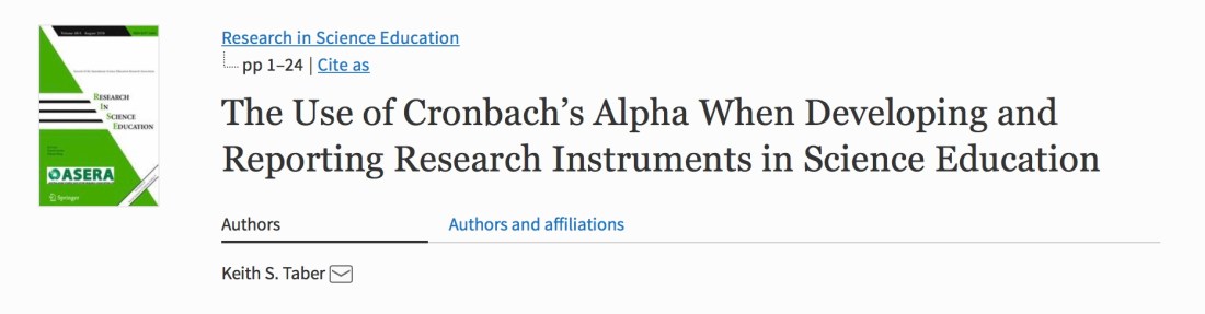 Cronbach alpha